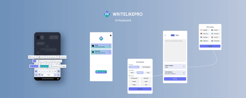 WritelikePro - Revolutionizing Productivity with an AI-Powered Keyboard